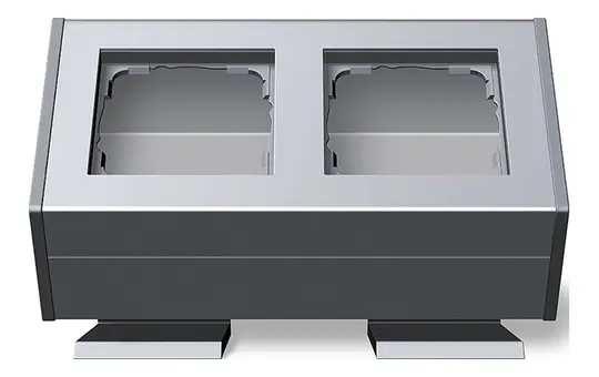 GIRA 119226 Profil 55 mit Standfuß System 55 2-fach | alu