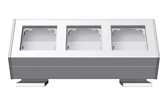 GIRA 119327 Profil 55 mit Standfuß System 55 3-fach | reinweiß seidenmatt