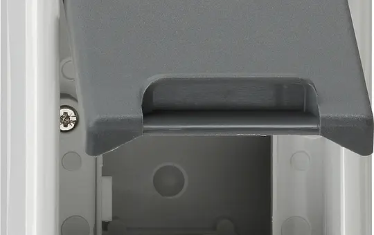 GIRA 026230 Leergehäuse für DKS-Einsätze Aufputz IP44 1-fach, Schriftfeld | grau