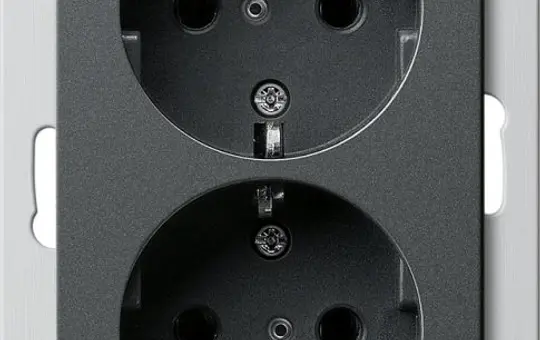 GIRA 273528 SCHUKO-Steckdose System 55 2-fach, für 1,5-fache UP-Dose | anthrazit