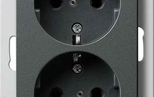 GIRA 273128 SCHUKO-Steckdose System 55 2-fach, für 1-fache UP-Dose | anthrazit