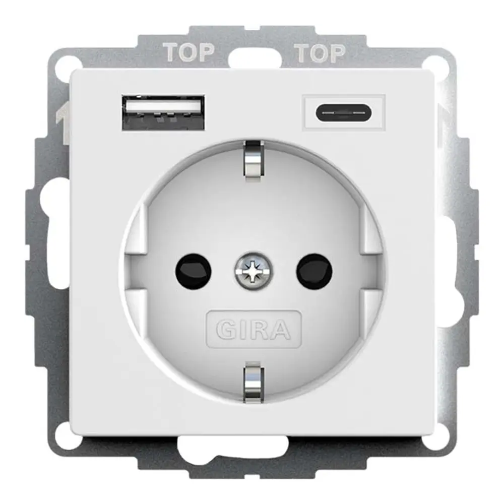 Gira System 55 Steckdose Mit Usb