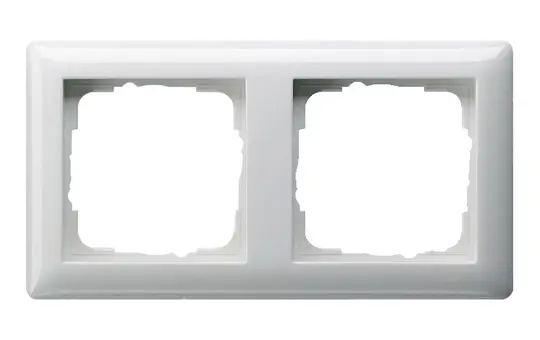 GIRA 021203 Abdeckrahmen Standard 55 2-fach | reinweiß glänzend