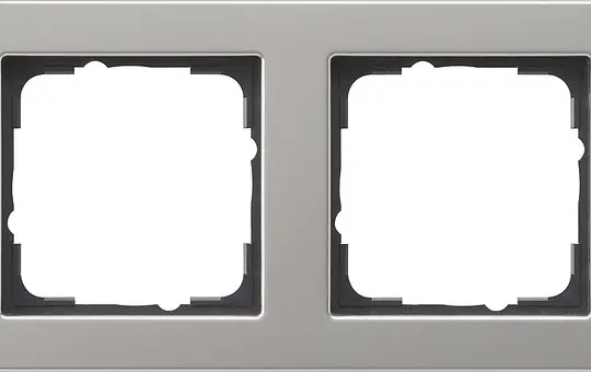 GIRA 021233 Abdeckrahmen E2 2-fach | edelstahl