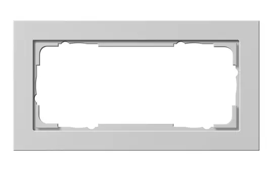 GIRA 100237 Abdeckrahmen E2 2-fach ohne Mittelsteg | grau matt