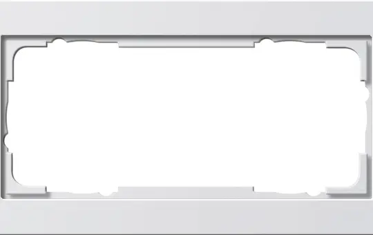 GIRA 100229 Abdeckrahmen E2 2-fach ohne Mittelsteg | reinweiß glänzend