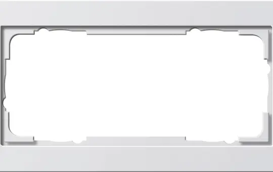 GIRA 100222 Abdeckrahmen E2 2-fach ohne Mittelsteg | reinweiß seidenmatt