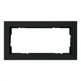 GIRA 100209 Abdeckrahmen E2 2-fach ohne Mittelsteg | schwarz matt