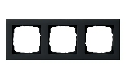 GIRA 021309 Abdeckrahmen E2 3-fach | schwarz matt