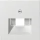GIRA 027003 Netzwerkabdeckung System 55, 1/2-fach | reinweiß glänzend