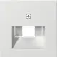 GIRA 027027 Netzwerkabdeckung System 55, 1/2-fach | reinweiß seidenmatt