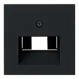GIRA 0270005 Netzwerkabdeckung System 55 1/2-fach | schwarz matt