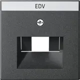 GIRA 028428 Netzwerkabdeckung System 55 1/2-fach, Schriftfeld | anthrazit