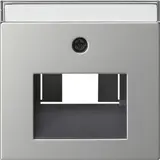 GIRA 0284600 Netzwerkabdeckung System 55 1/2-fach, Schriftfeld | edelstahl