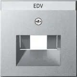 GIRA 028426 Netzwerkabdeckung System 55 1/2-fach, Schriftfeld | alu