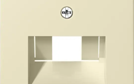 GIRA 028401 Netzwerkabdeckung System 55 1/2-fach, Schriftfeld | cremeweiß glänzend