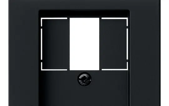 GIRA 0876005 Telefonabdeckung System 55 Schriftfeld | schwarz matt