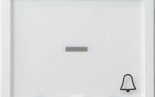 GIRA 067903 beschr. Wippe System 55 1-fach, großes Schriftfeld, Glocke | reinweiß glänzend