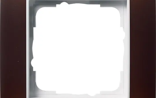 GIRA 0211331 Abdeckrahmen Event reinweiß 1-fach | opak dunkelbraun