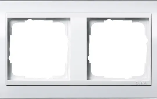 GIRA 0212723 Abdeckrahmen Event reinweiß 2-fach | klar weiß