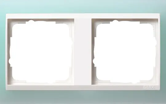 GIRA 0212395 Abdeckrahmen Event reinweiß 2-fach | opak mint