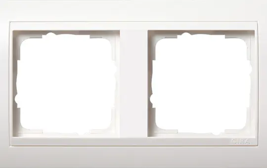 GIRA 0212327 Abdeckrahmen Event reinweiß 2-fach | reinweiß seidenmatt