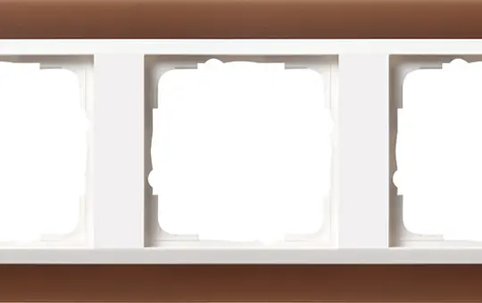 GIRA 0213331 Abdeckrahmen Event reinweiß 3-fach | opak dunkelbraun