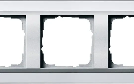 GIRA 0213726 Abdeckrahmen Event alu 3-fach | klar weiß