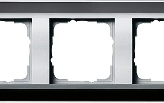 GIRA 0215736 Abdeckrahmen Event alu 5-fach | klar schwarz