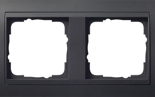GIRA 021208 Abdeckrahmen Event anthrazit 2-fach | anthrazit