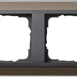 GIRA 0212768 Abdeckrahmen Event anthrazit 2-fach | klar braun