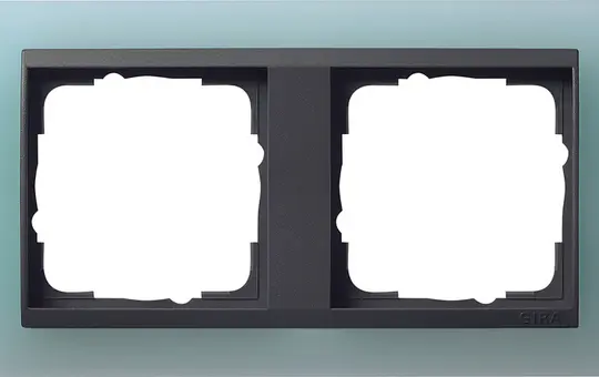 GIRA 021285 Abdeckrahmen Event anthrazit 2-fach | opak mint