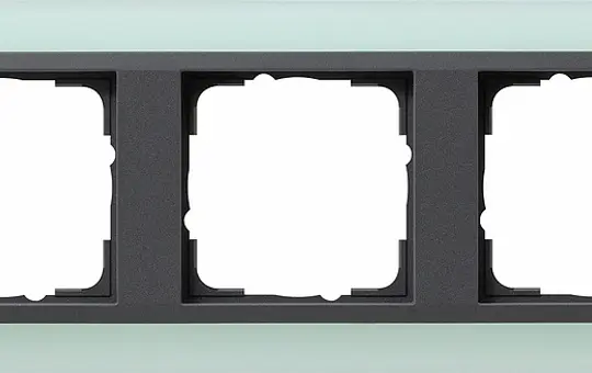 GIRA 021385 Abdeckrahmen Event anthrazit 3-fach | opak mint