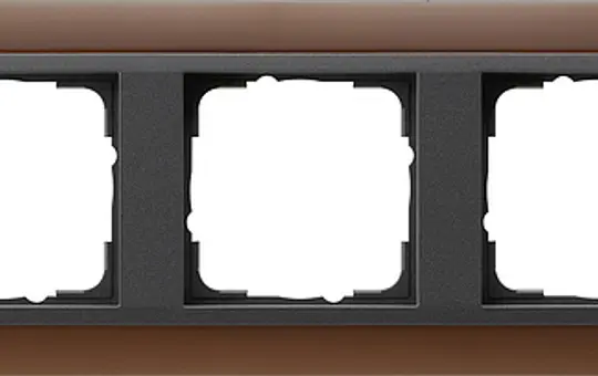 GIRA 021513 Abdeckrahmen Event anthrazit 5-fach | opak dunkelbraun