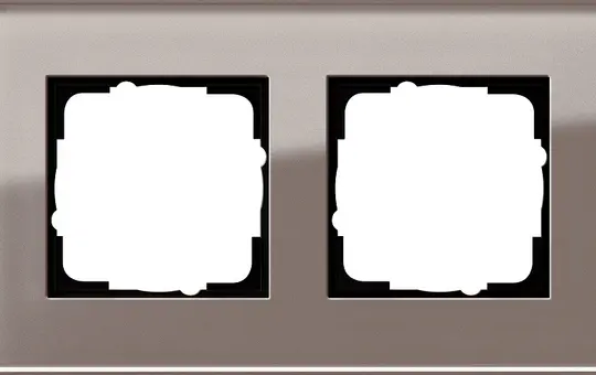 GIRA 0212122 Abdeckrahmen Esprit 2-fach | Glas Umbra