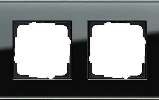 GIRA 021205 Abdeckrahmen Esprit 2-fach | glas schwarz