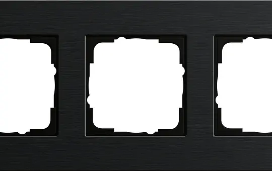 GIRA 0213126 Abdeckrahmen Esprit 3-fach | aluminium schwarz