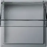 GIRA 040965 Adapterrahmen TX_44 Klappdeckel, transparent | alu