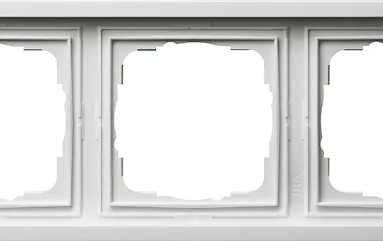 GIRA 0213112 Abdeckrahmen Flächenschalter 3-fach | reinweiß glänzend