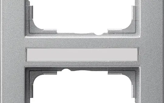 GIRA 110225 beschr. Abdeckrahmen E2 2-fach, senkrecht | alu