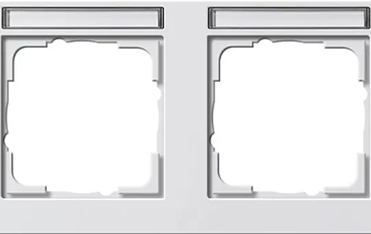 GIRA 109429 beschr. Abdeckrahmen E2 4-fach, waagerecht | reinweiß glänzend