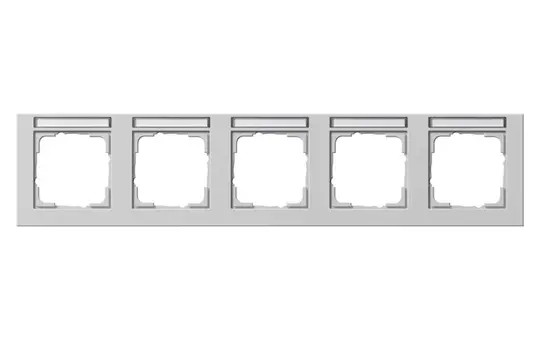 GIRA 109537 beschr. Abdeckrahmen E2 5-fach, waagerecht | grau matt