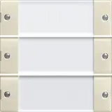 GIRA 213301 beschr. TS3-Wippenset System 55 3-fach | cremeweiß glänzend