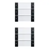 GIRA 2136005 beschr. TS3-Wippenset System 55 6-fach (3+3) | schwarz matt