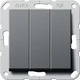 GIRA 283228 Wippschalter System 55 Wechselschalter, 3-fach | anthrazit