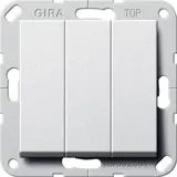 GIRA 283226 Wippschalter System 55 Wechselschalter, 3-fach | alu