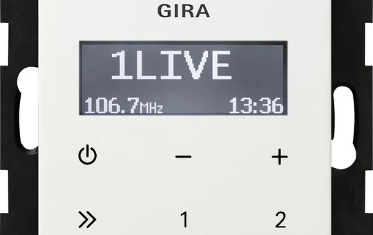 GIRA 228403 Unterputz-Radio System 55 RDS | reinweiß glänzend
