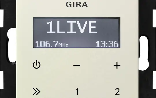 GIRA 228401 Unterputz-Radio System 55 RDS | cremeweiß glänzend