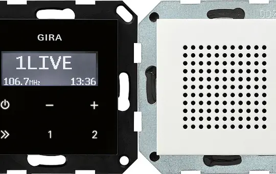 GIRA 228003 Unterputz-Radio-Set System 55 RDS | reinweiß glänzend