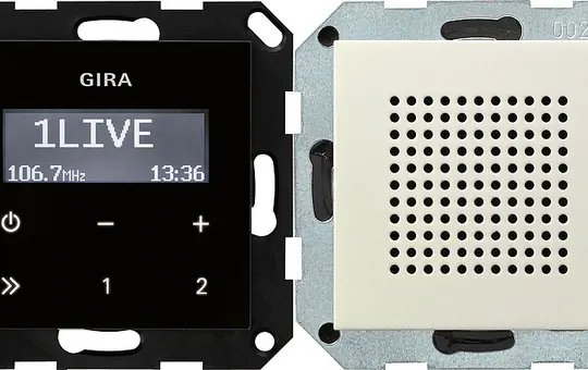 GIRA 228001 Unterputz-Radio-Set System 55 RDS | cremeweiß glänzend
